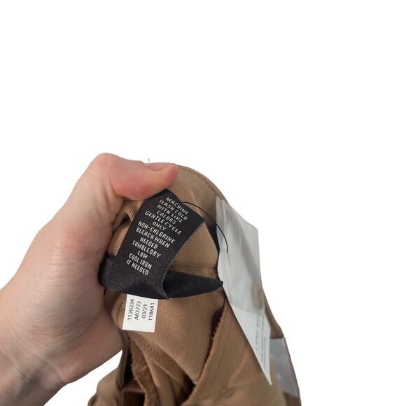 Lane Bryant Perfect Drape Shorts Paperbag Tie Waist Mid Rise Khaki NWT Womens 24 - Picture 9 of 9